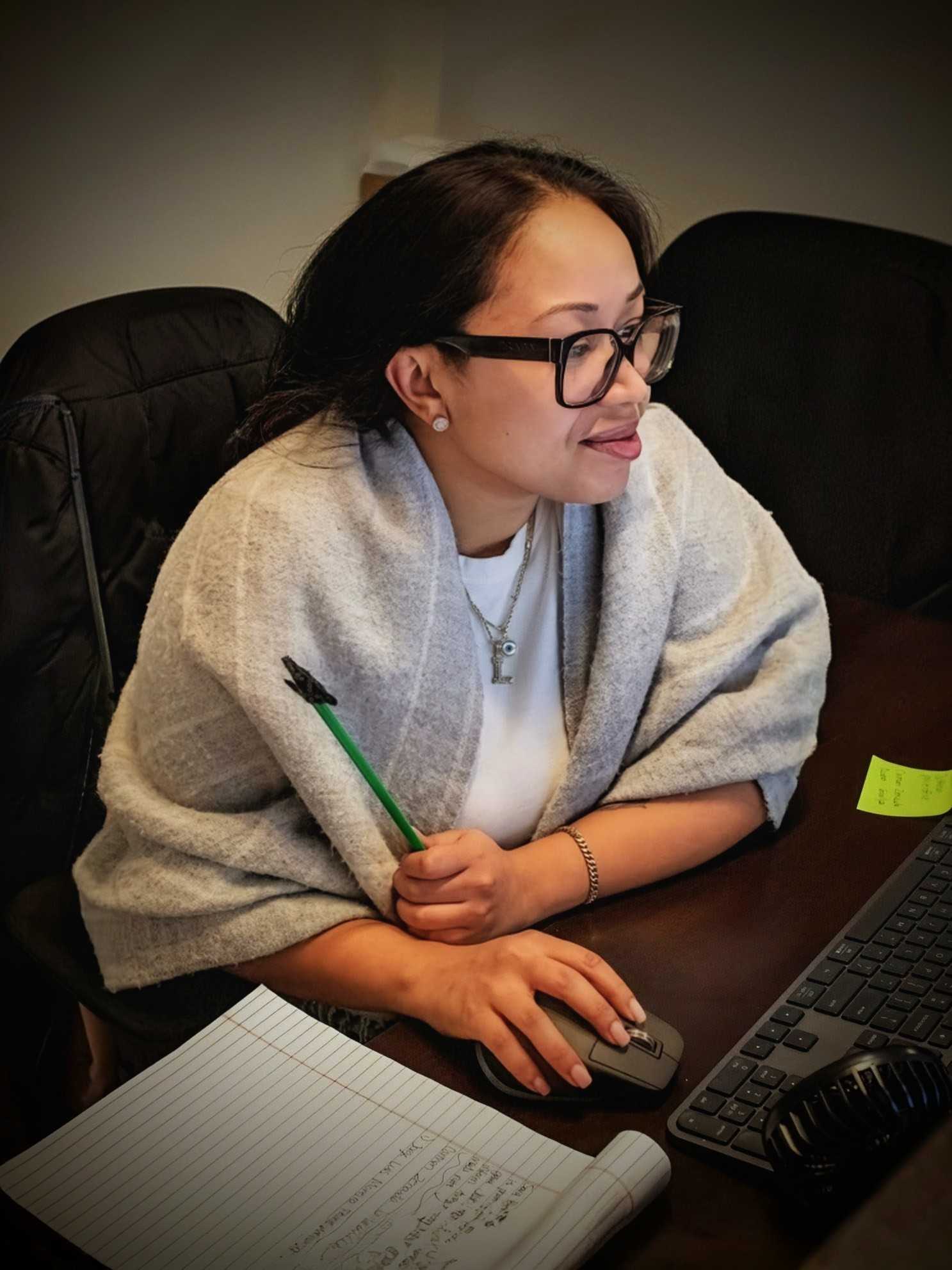 Liany Mercado at work